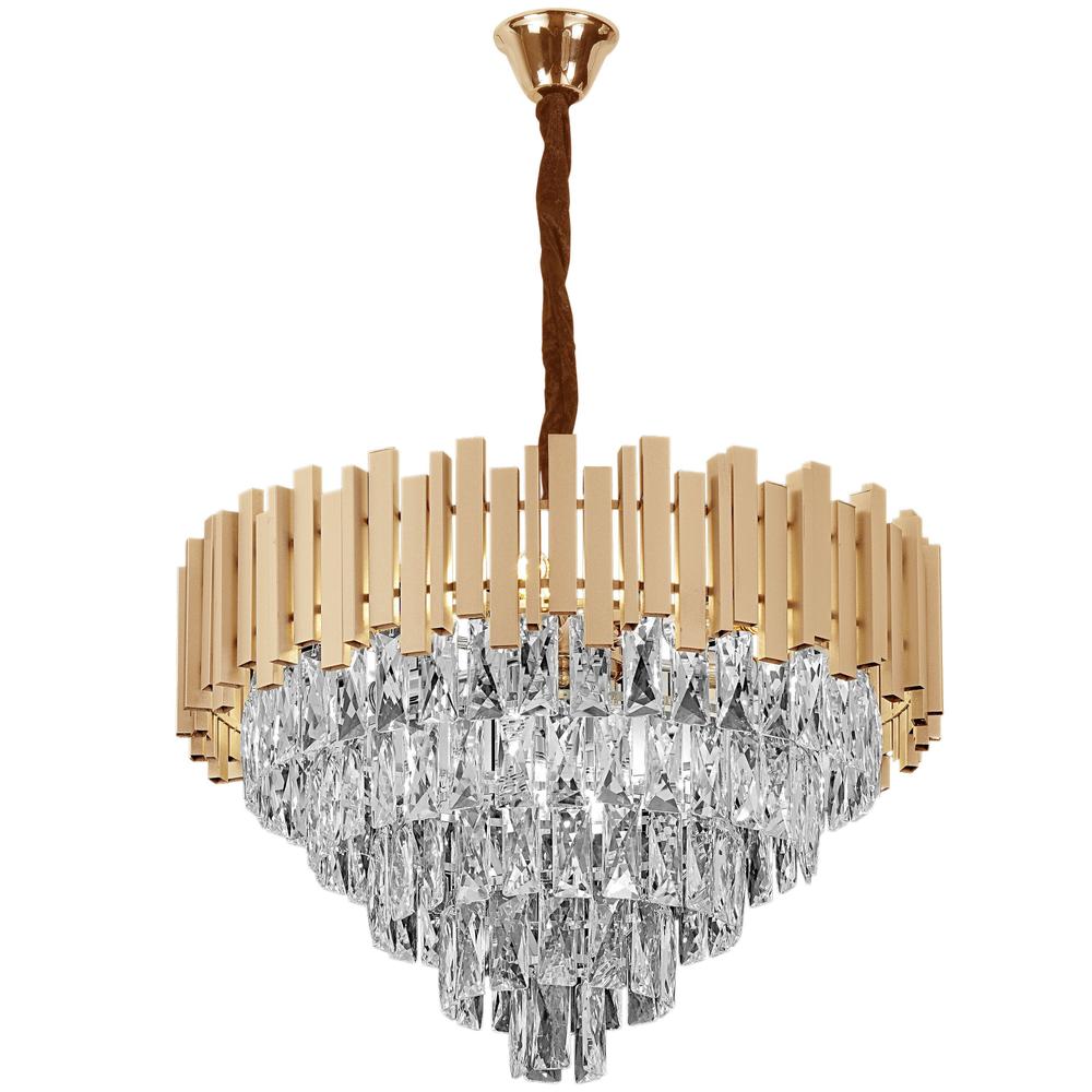 Hänglampa med kristaller G053-CP 80CM Guld
