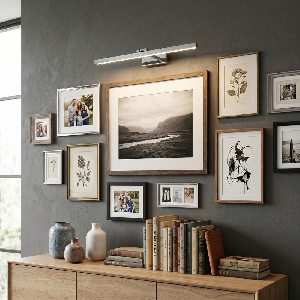 Badrum vägg LED-lampa APP1859-1W 80 cm Chrome