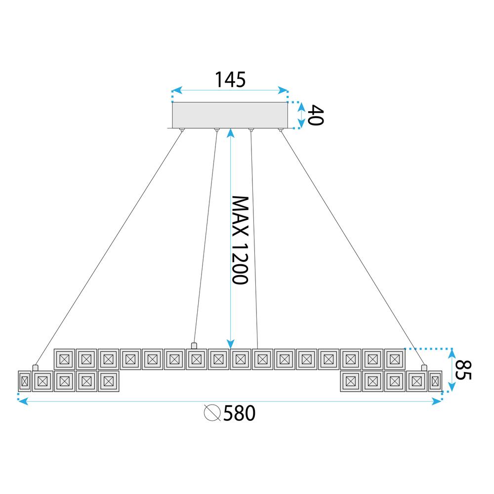 HÄNGANDE LED TAKLAMPA APP1771-CP GULD 60 cm