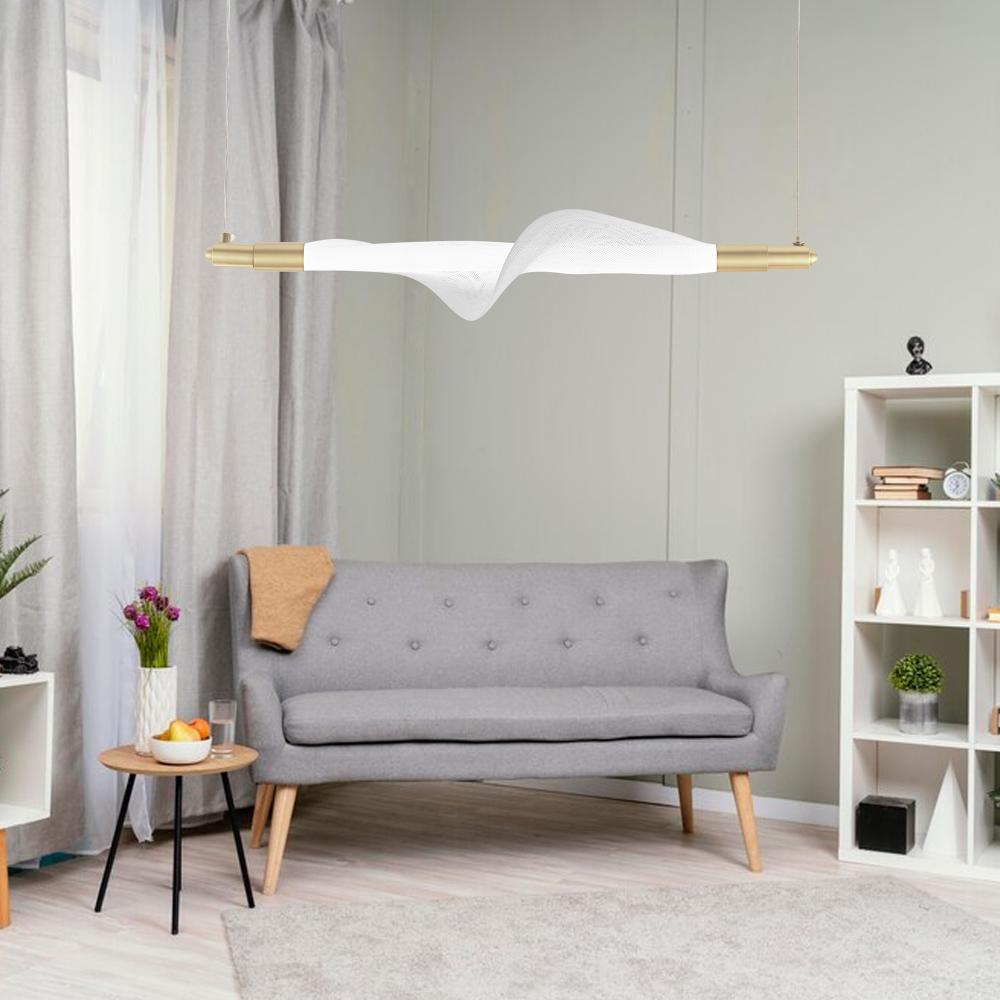 HÄNGLAMPA LED G011-CP VIT/GULD