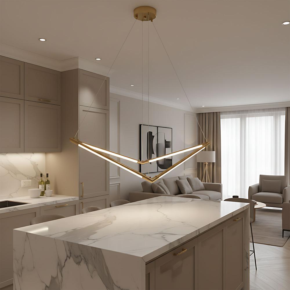 LED pendellampa APP1776-CP Borstad Guld
