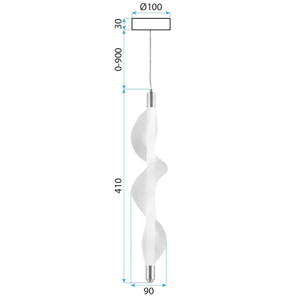 HÄNGLAMPA LED G008-1CP VIT/GULD