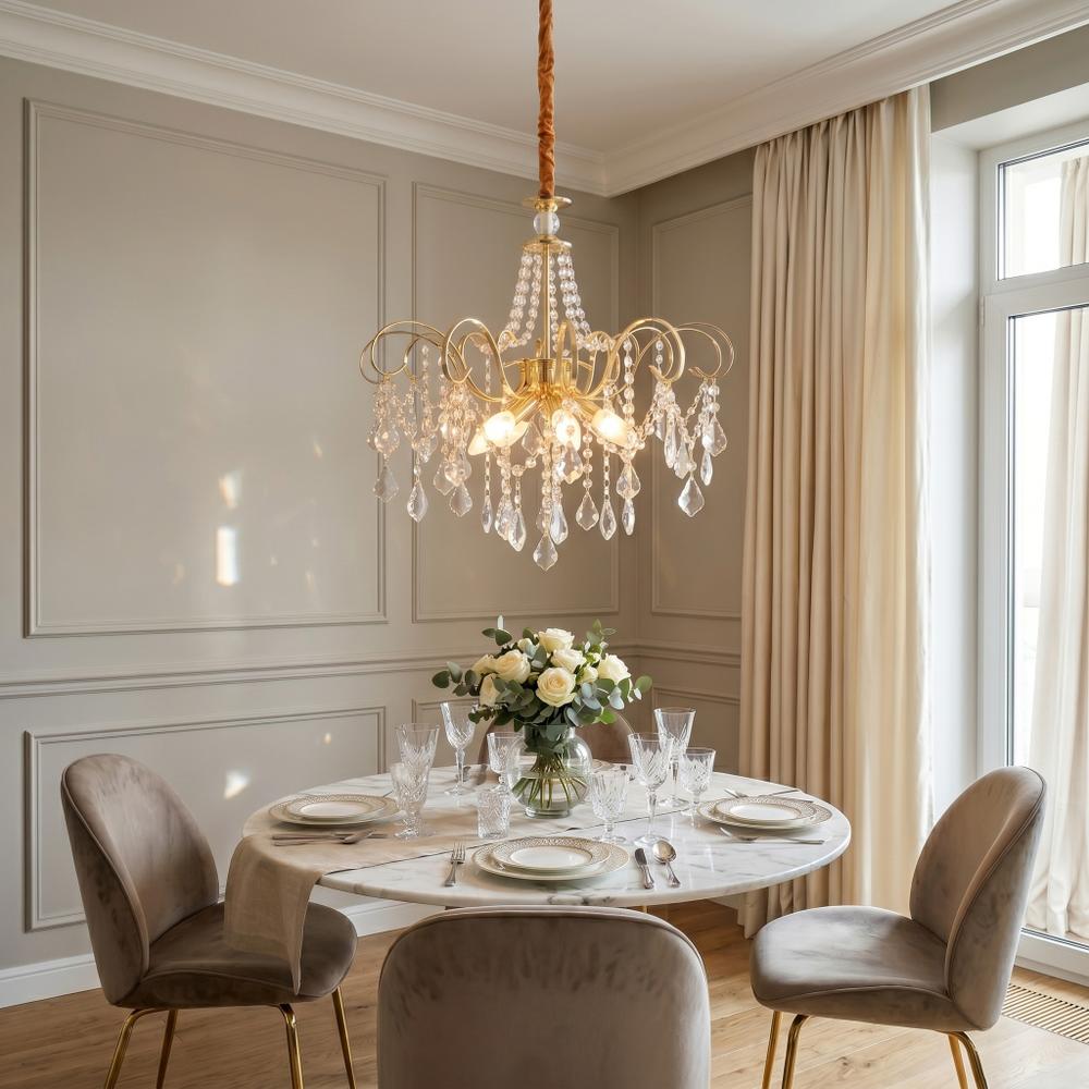 Kristall-pendellampa SWE081-CP 60cm GOLD