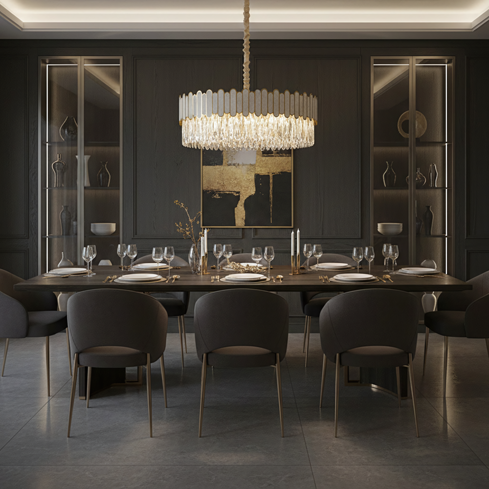 Hängande taklampa APP1747-8CP 60 cm Guld