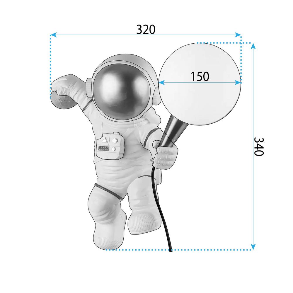 VÄGGLAMPA ASTRONAUT APP1804-1W COSMO