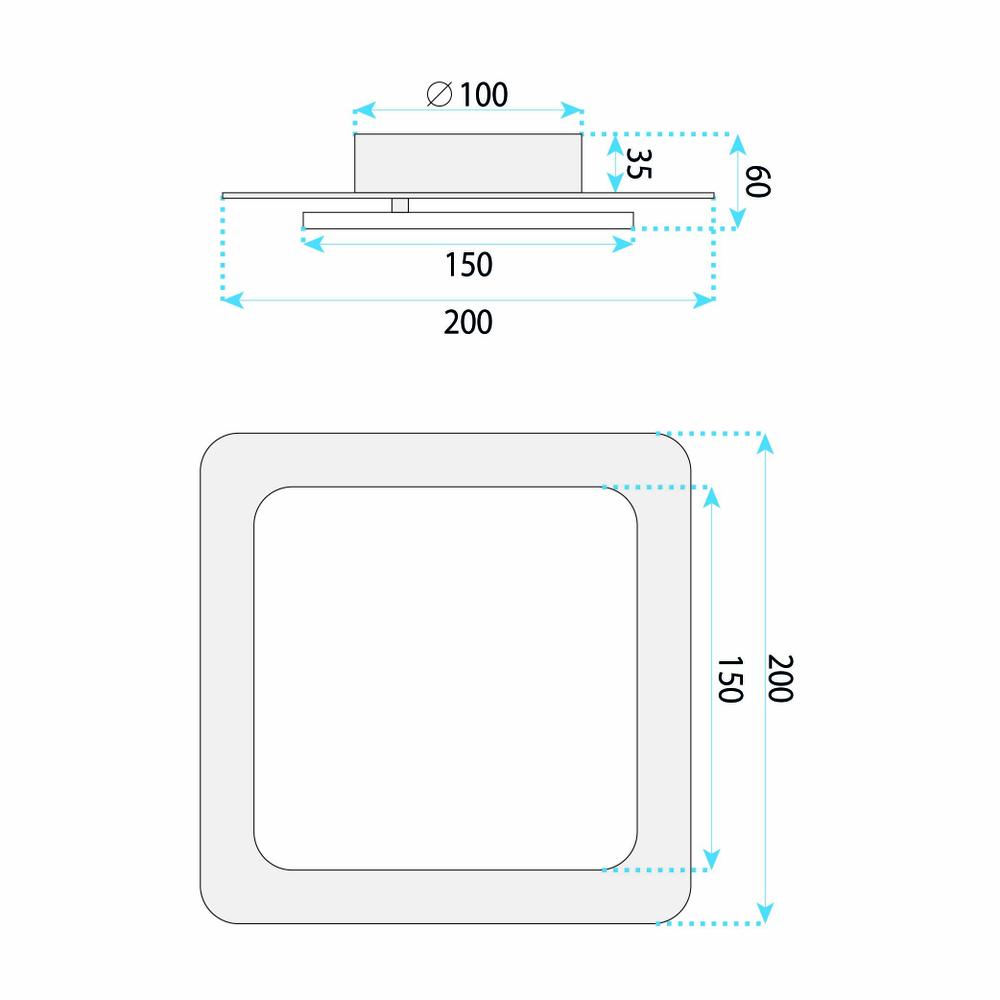 LED vägglampa LHJ123-W Svart