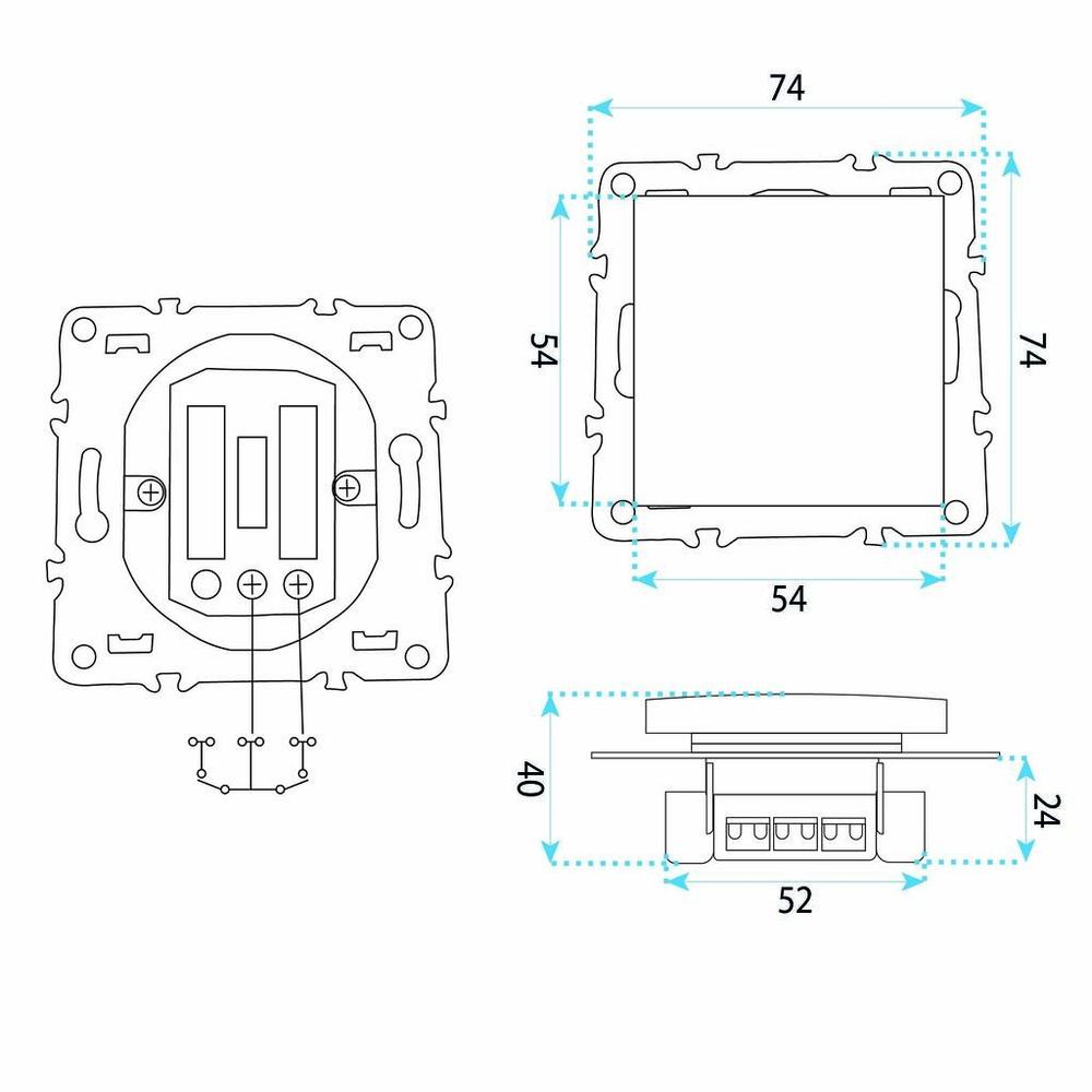 Single Switch OSTE JNH006-W GREY