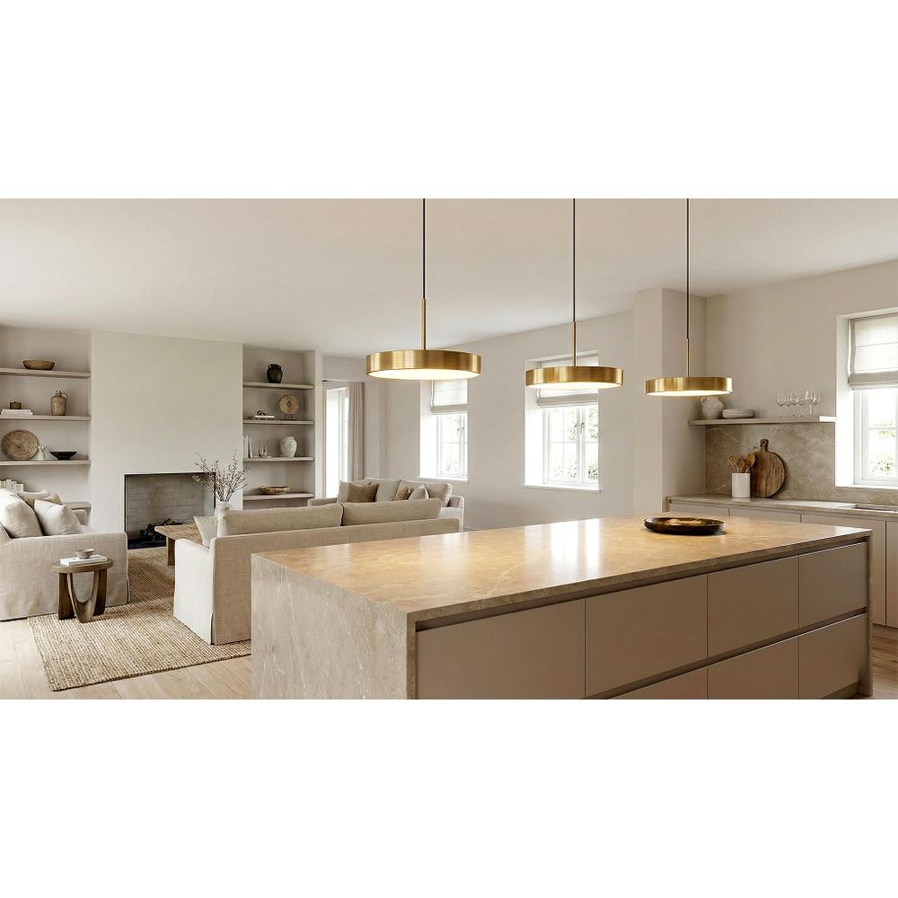 TAKLAMPA HÄNGANDE LED APP1687-1CP 30CM BORSTAD GULD