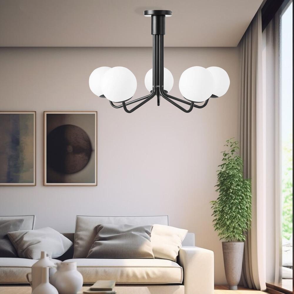 HÄNGANDE TAKLAMPA SVART APP1578-5C