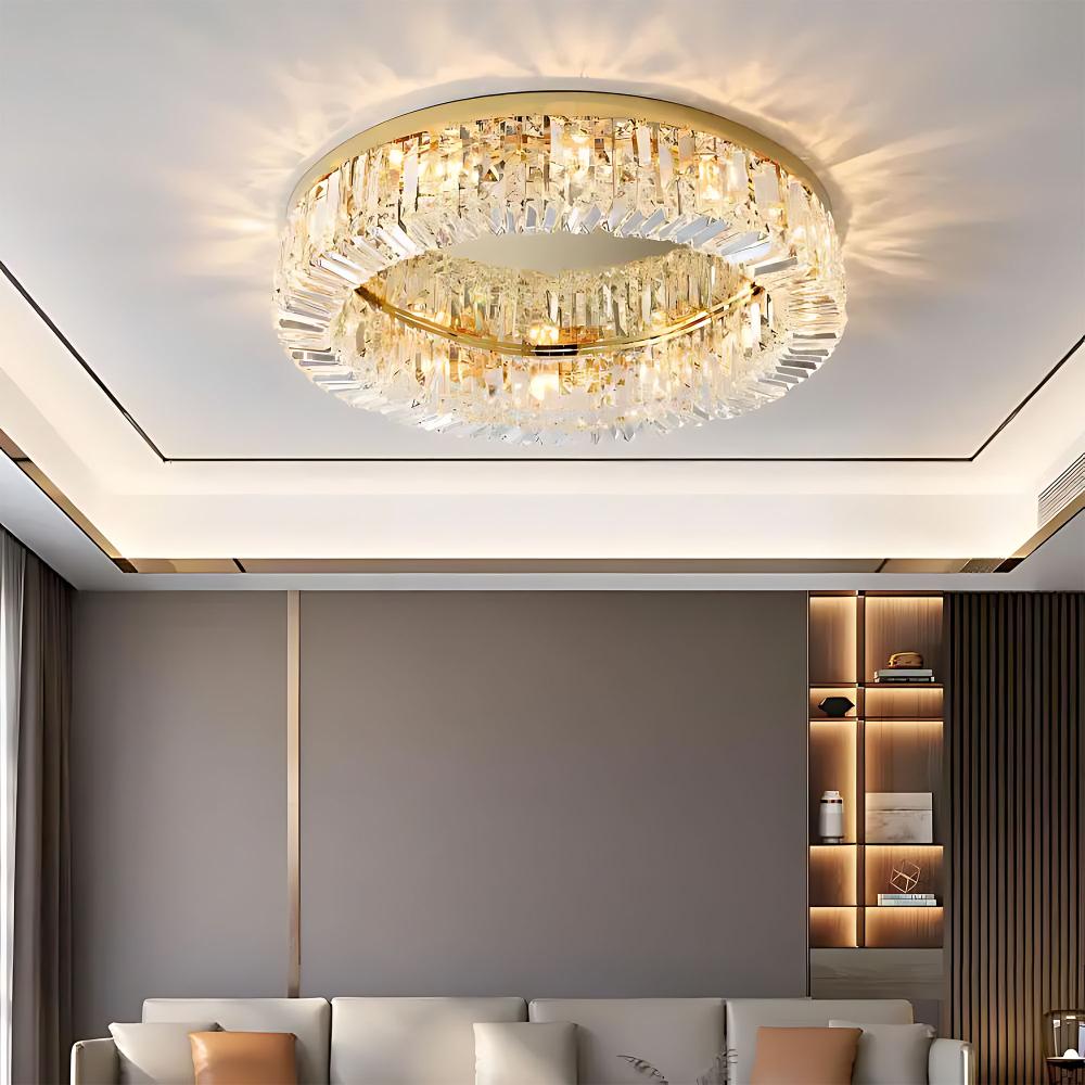 KRYSKTALLAMPA PLAFOND APP1729-8C 60 cm GULD