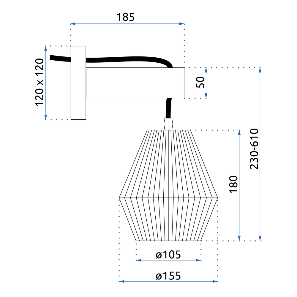VÄGGLAMPA VÄGGLAMPE APP1149-1W Wood