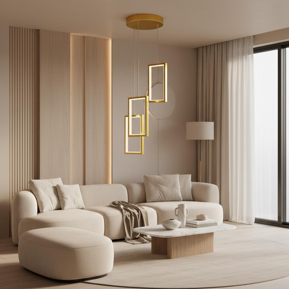 HÄNGANDE TAKLAMPA LED LHJ088-3CP GULD