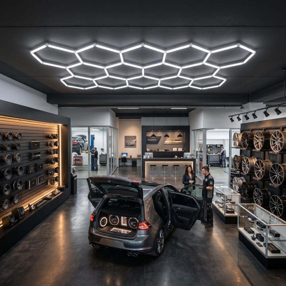 Lampa LED HEXAGON JNH052-H Biała