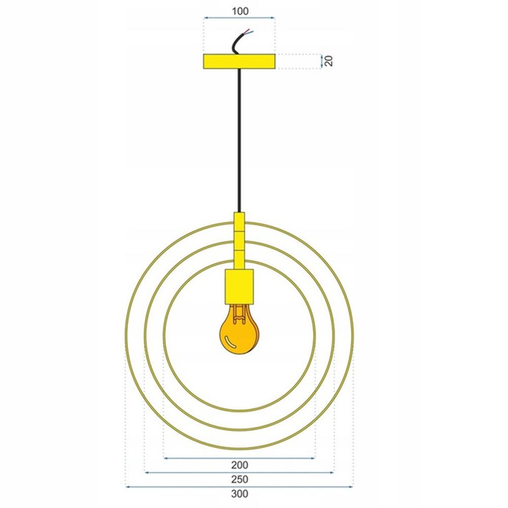 Metallisk Ringformad Taklampa APP286-1CP Guld