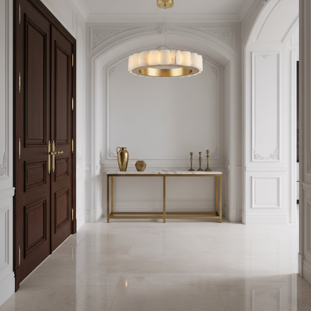 HÄNGENDE LED TAKLAMPA APP1801-CP Borstad Guld