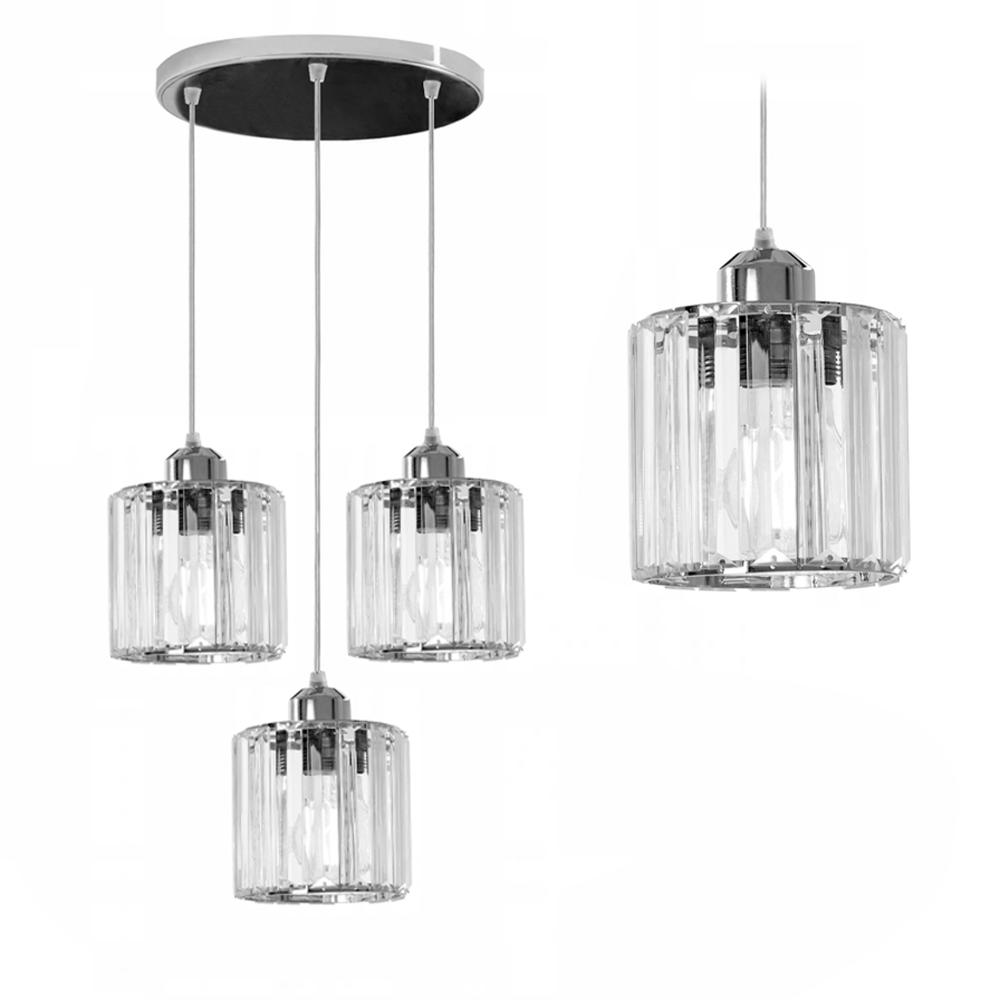 Kristalltaklampa APP510-3CPR Silver