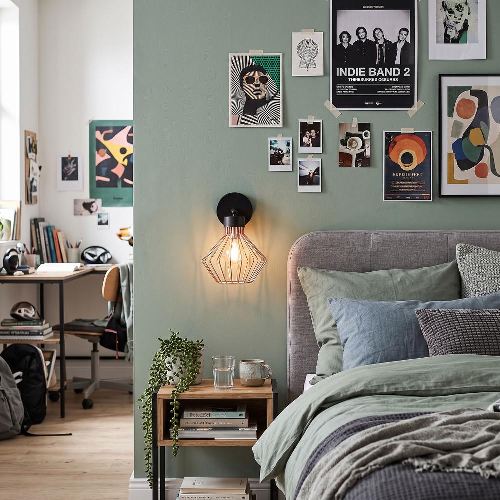 Lampa kinkiet ścienny metalowy loft  APP534-1W Różowe Złoto