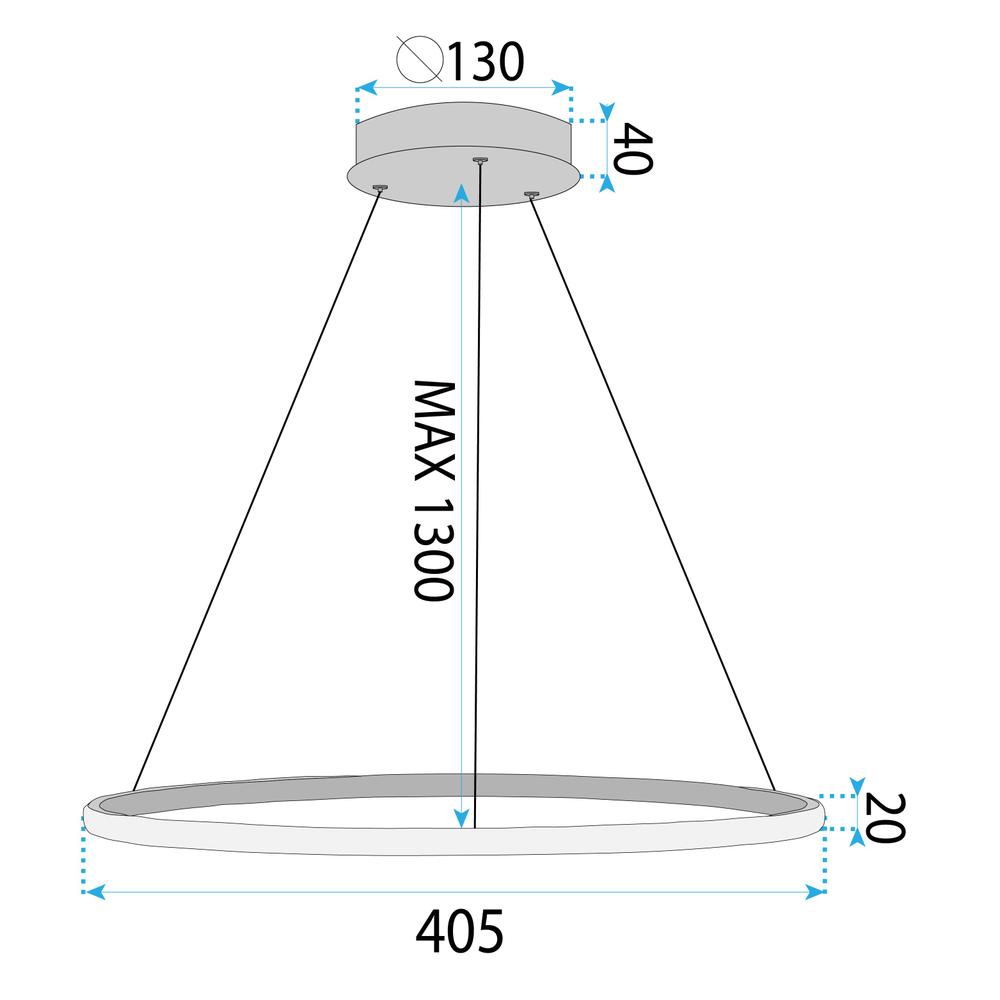 Hänglampa LHJ004-CP 40 cm BORSTAD GULD