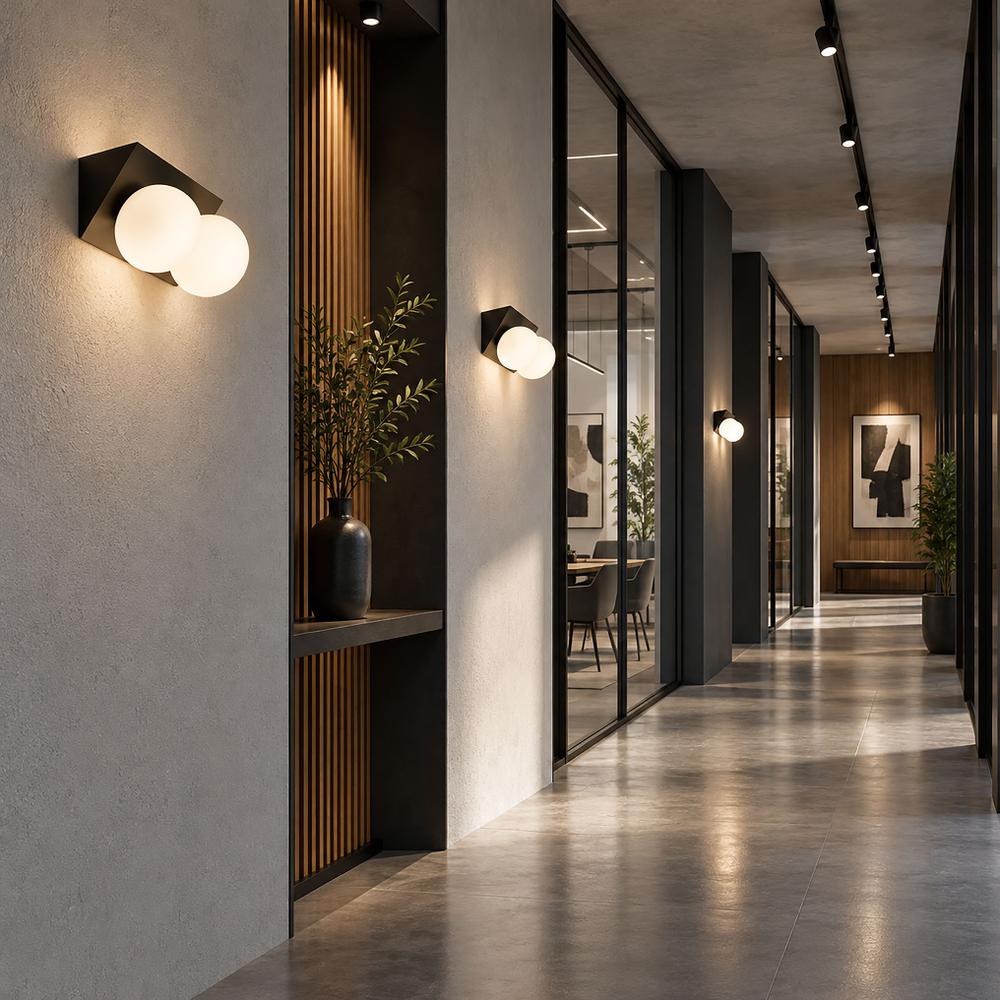 LAMPA ŚCIENNA KINKIET APP1230-2W Czarna