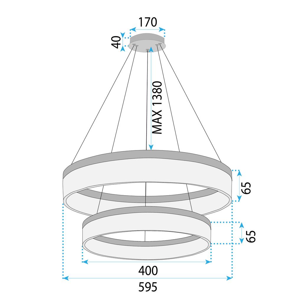 Pendellampa LED LHJ049-CP2 GULD