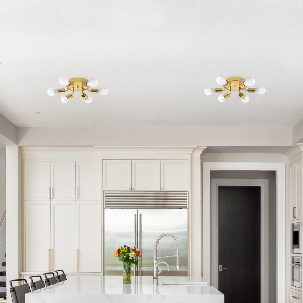 Taklampa Plafond 6-armad Metall APP712-6C Guld