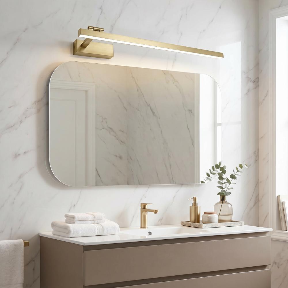 Badrum vägg LED-lampa SWE033-1W 80cm BRUSH GOLD