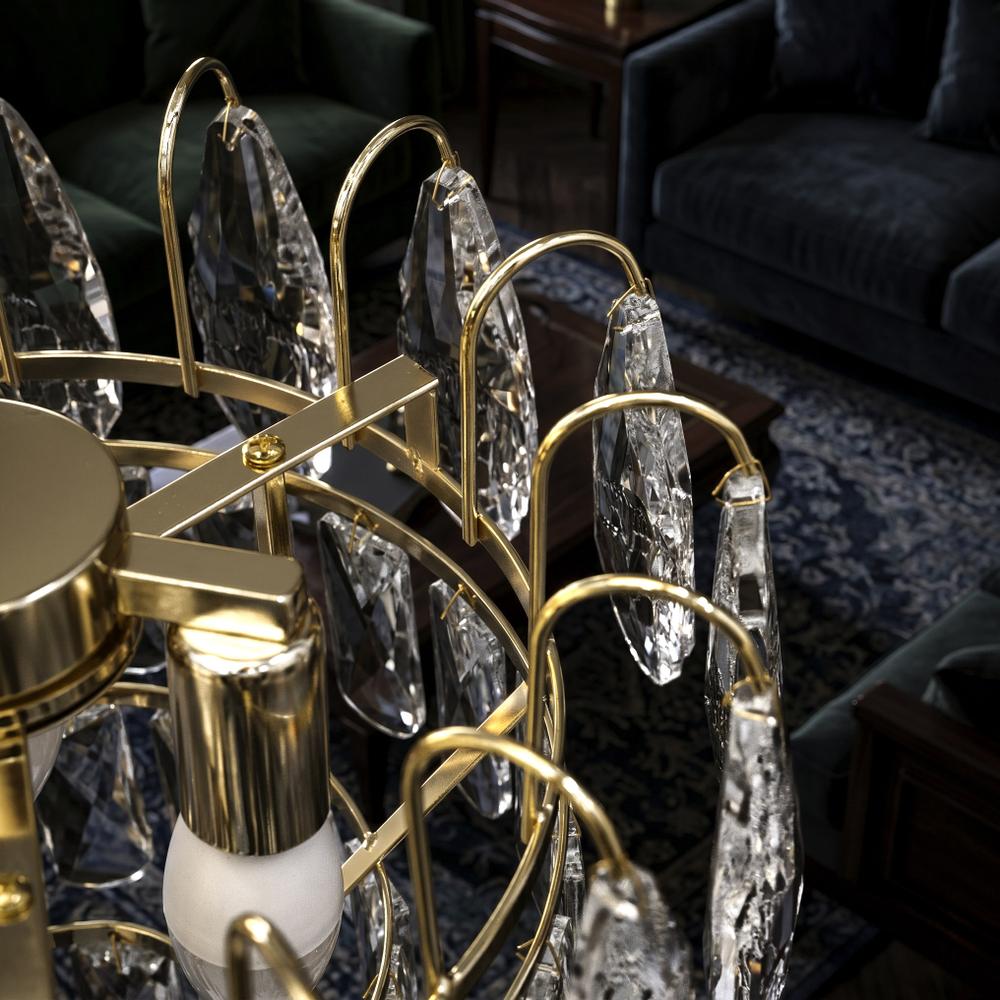 Kristall-pendellampa SWE078-CP 30cm GOLD