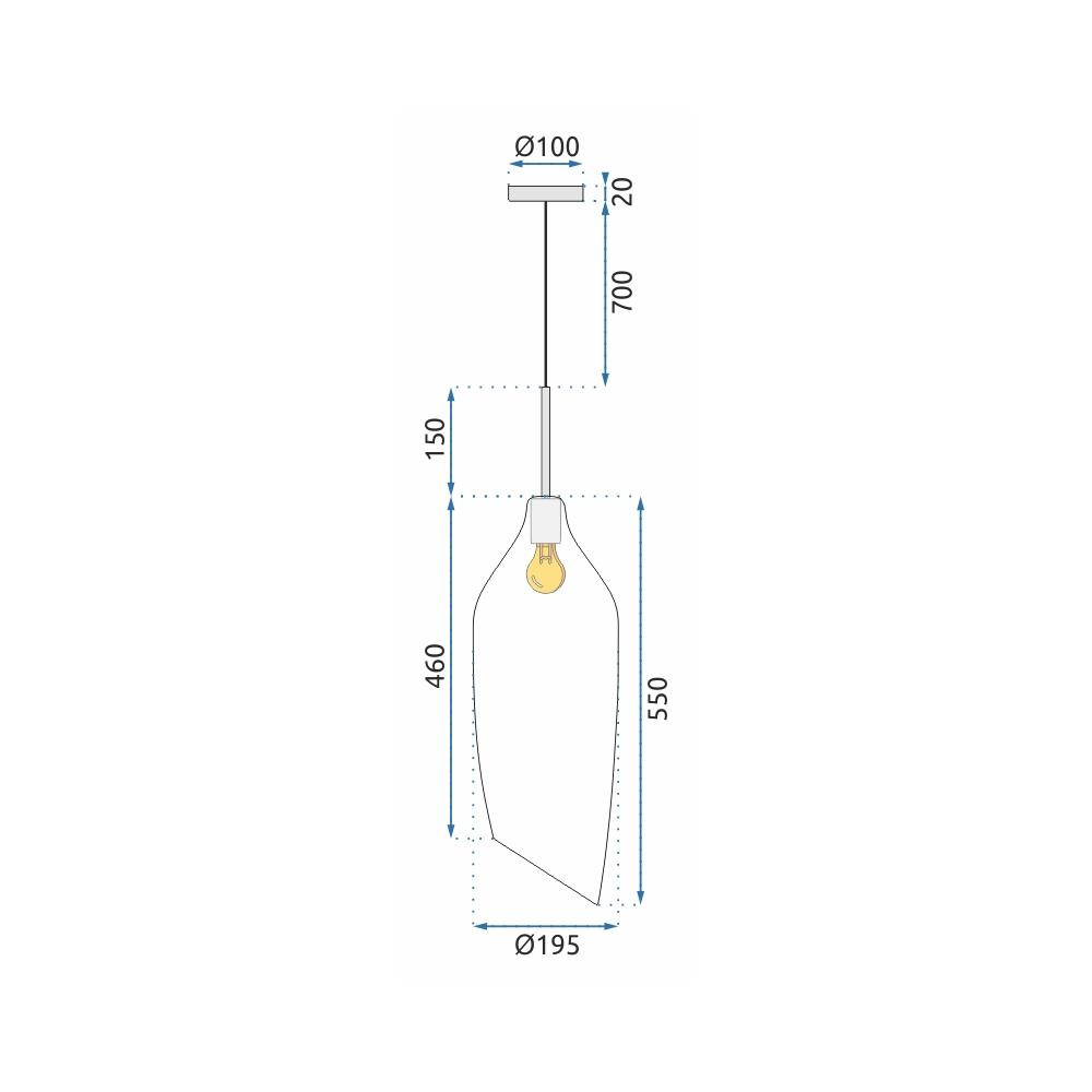 Modern Glas Taklampa APP892-1CP