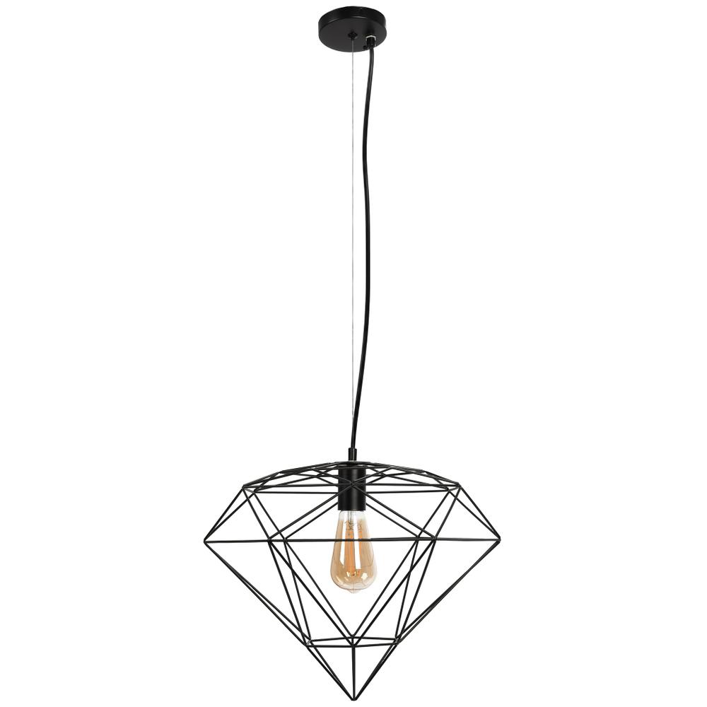 LAMPA WISZĄCA DIAMENT METAL LOFT  APP563-1CP Czarna