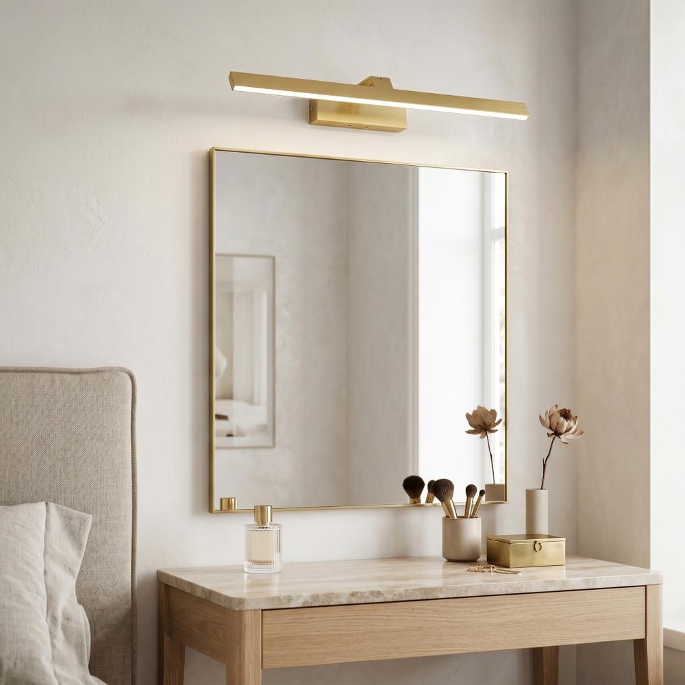 Badrum vägg LED-lampa SWE008-1W 58cm BRUSH GOLD