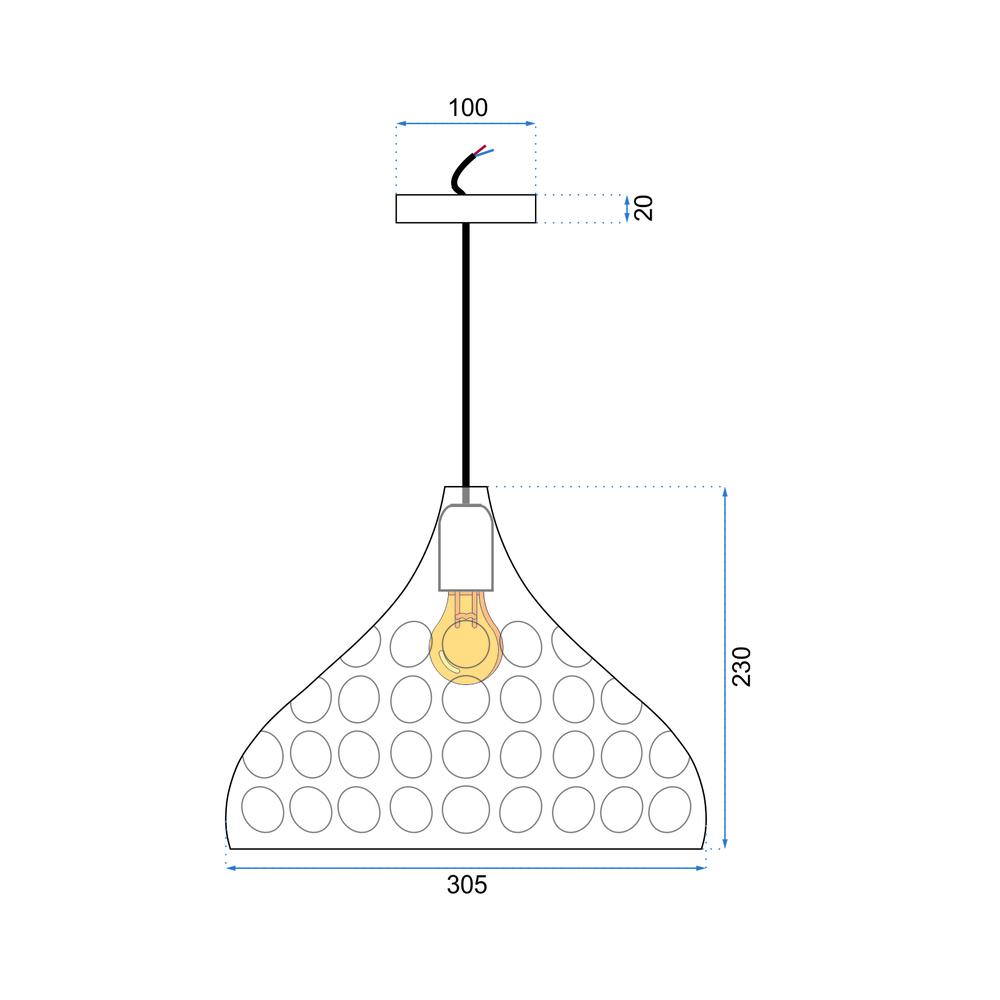 Spegelplafond APP270-1CP Roséguld