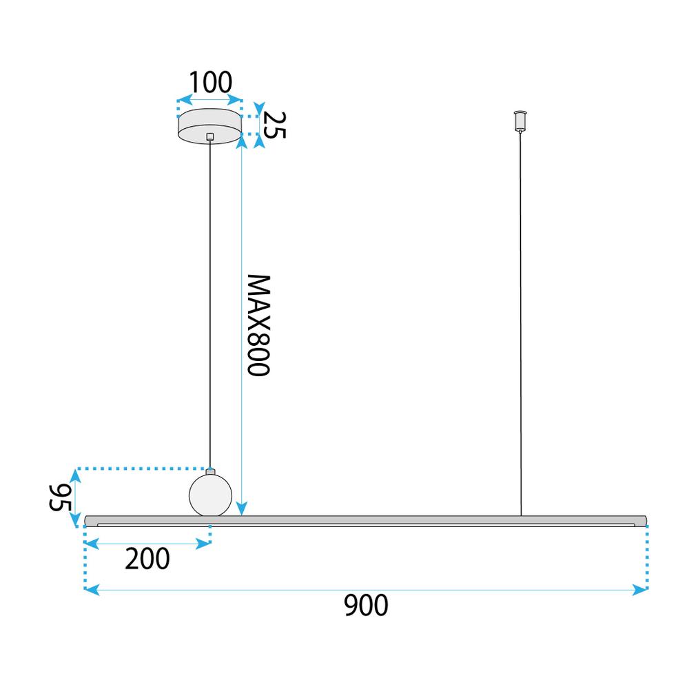 Lampa wisząca LED APP1778-CP Złota Szczotkowana