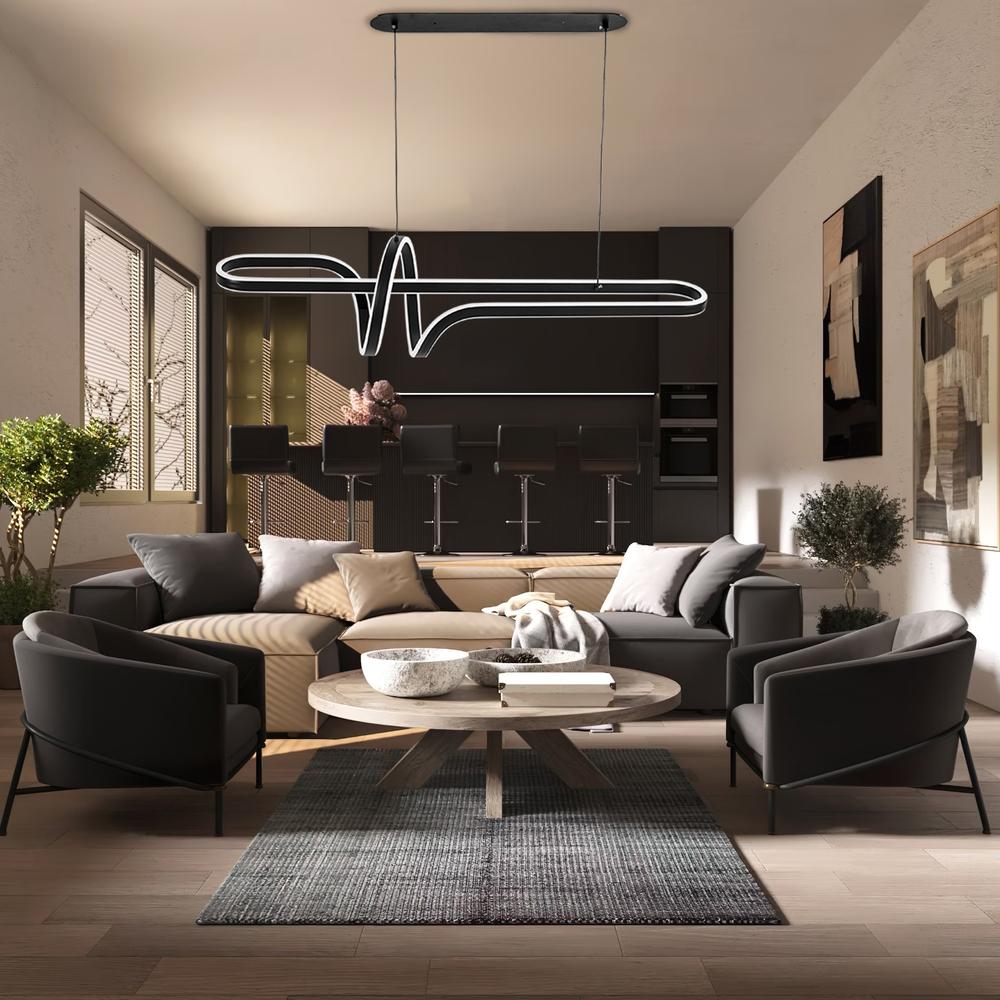 HÄNGANDE LED-LAMPA G038-CP SVART