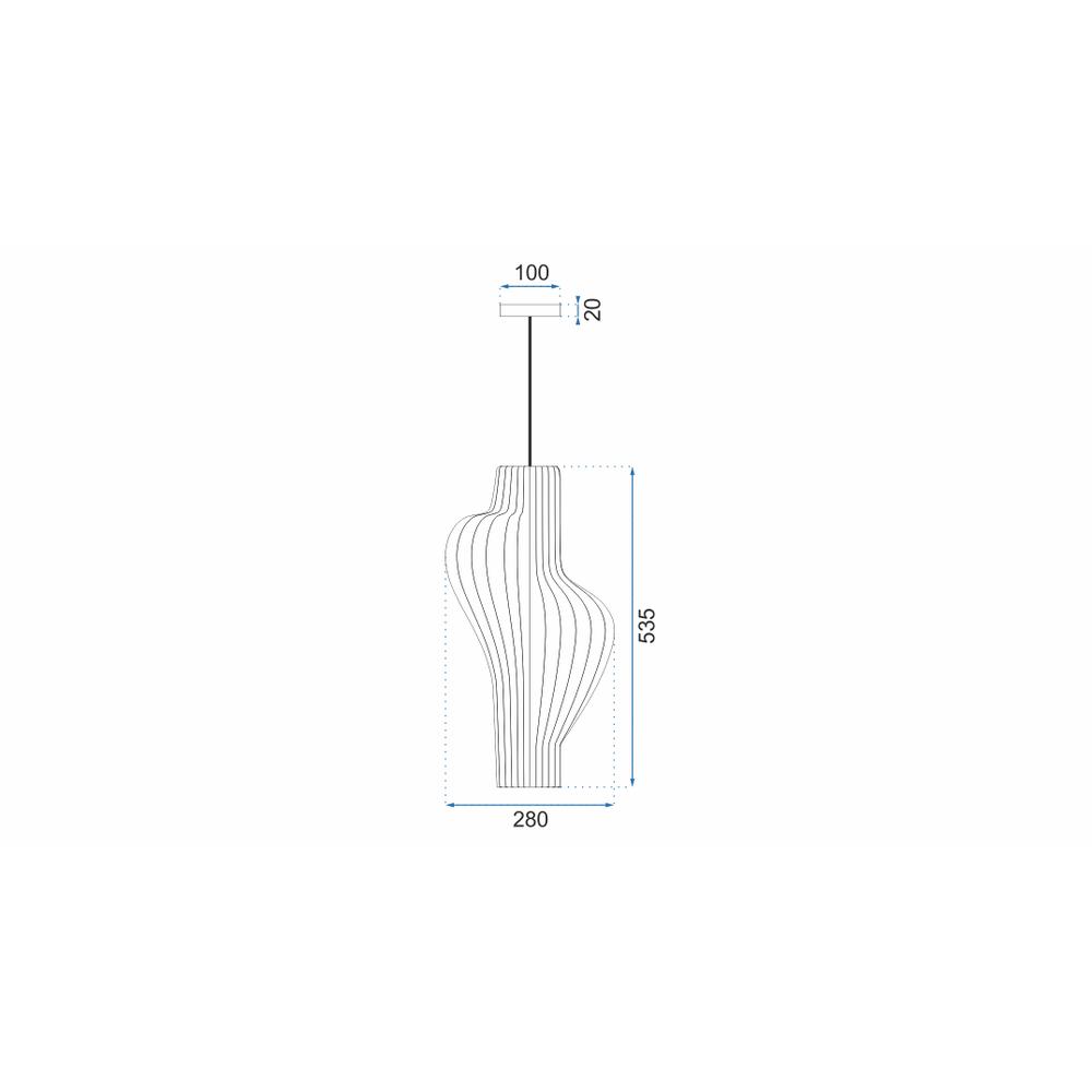 GEOMETRISK TAKLAMPA APP484-1CP SVART