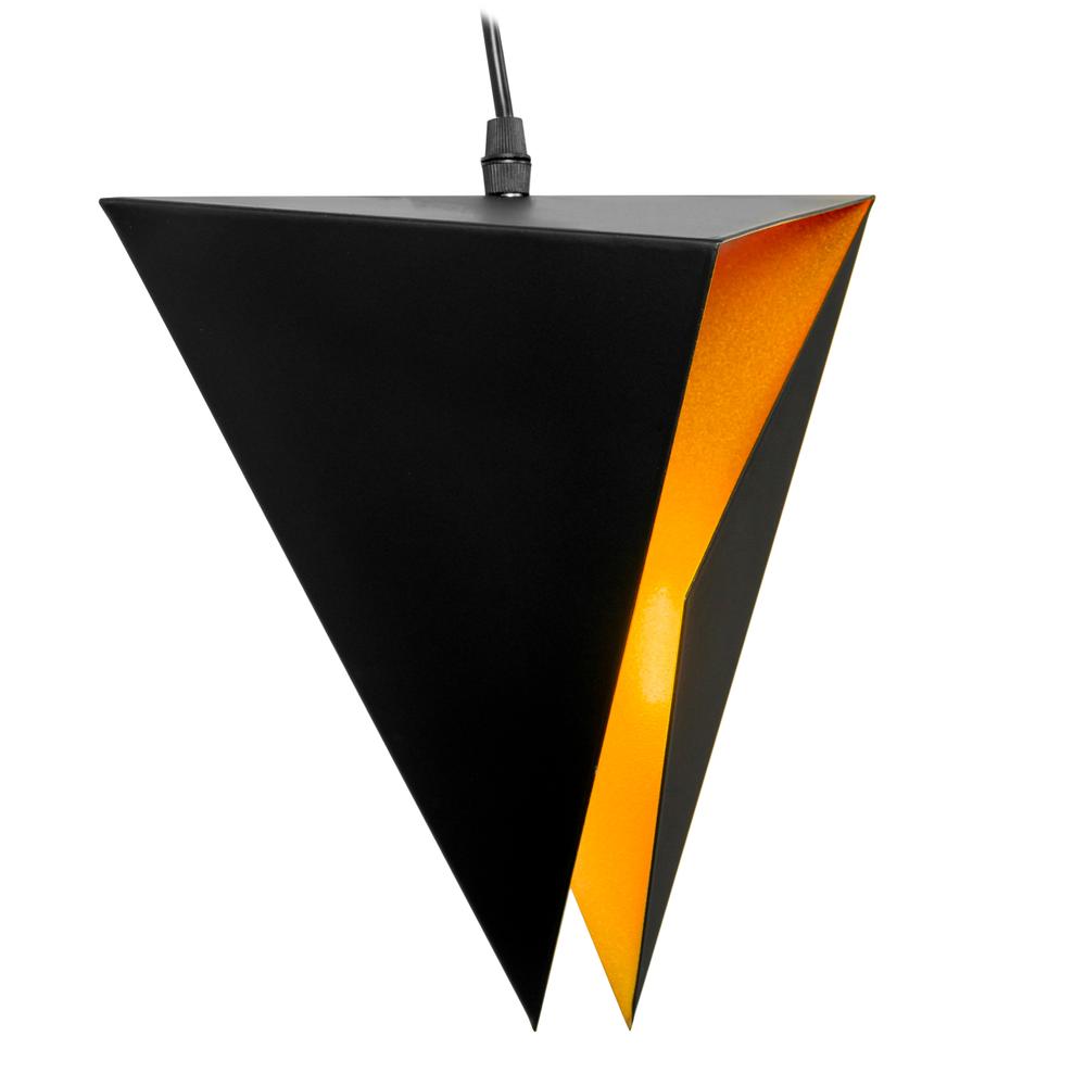TRIANGELFORMAD GEOMETRISK TAKLAMPA APP253-1CP SVART
