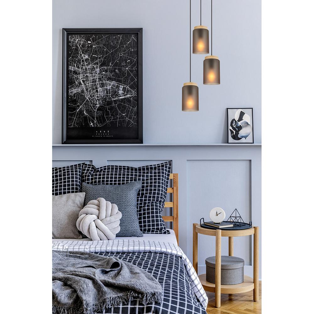 TAKLAMPA HÄNGANDE APP1811-3CPR Frosted Grey