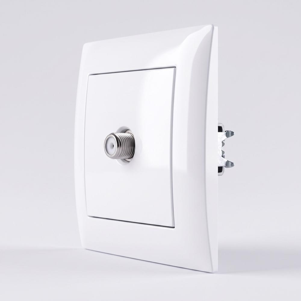 Antenna Socket with Frame OSTE JNH012-G WHITE