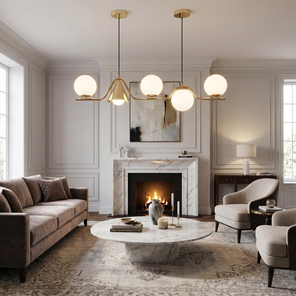 TAKLAMPA HÄNGENDE Guld APP1662-5CP