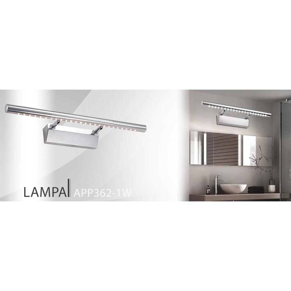 VÄGGLAMPA BADRUM LED ÖVER SPEGEL 7W 55CM APP362-1W