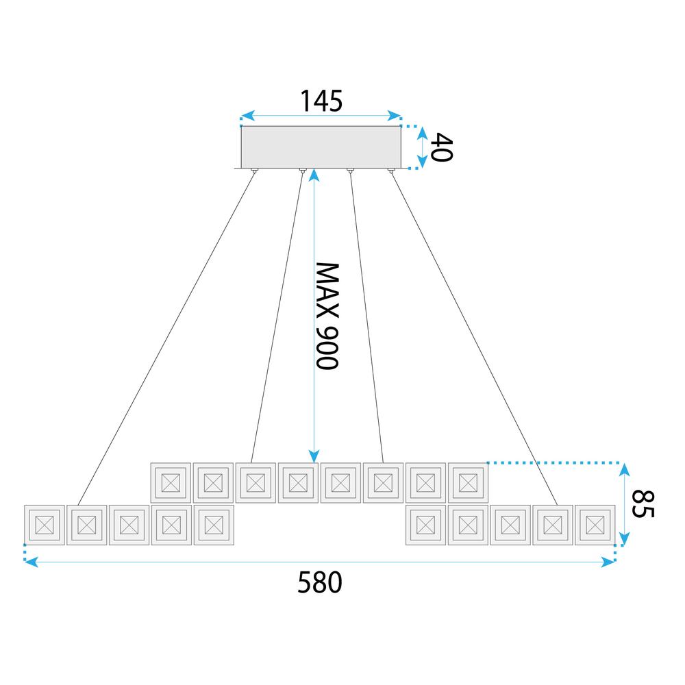 HÄNGLAMPA LED APP1556-CP KROM