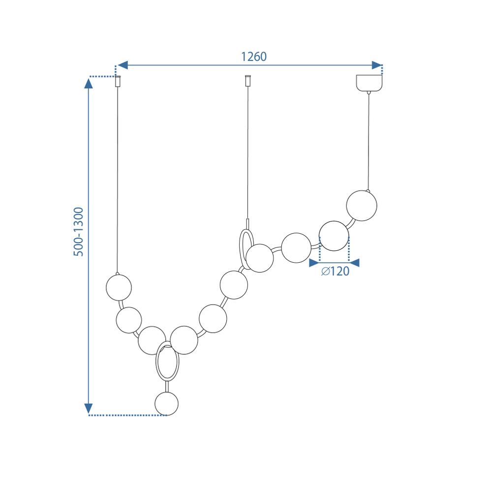 TAKLAMPA HÄNGANDE LED APP1444-10CP Guld