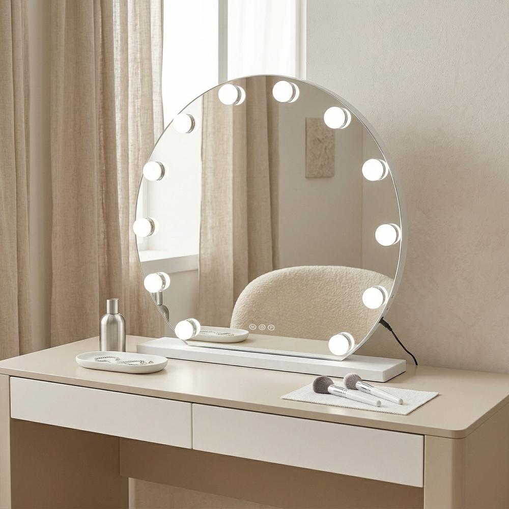 LED-väggspegel HOLLYWOOD White 50 cm