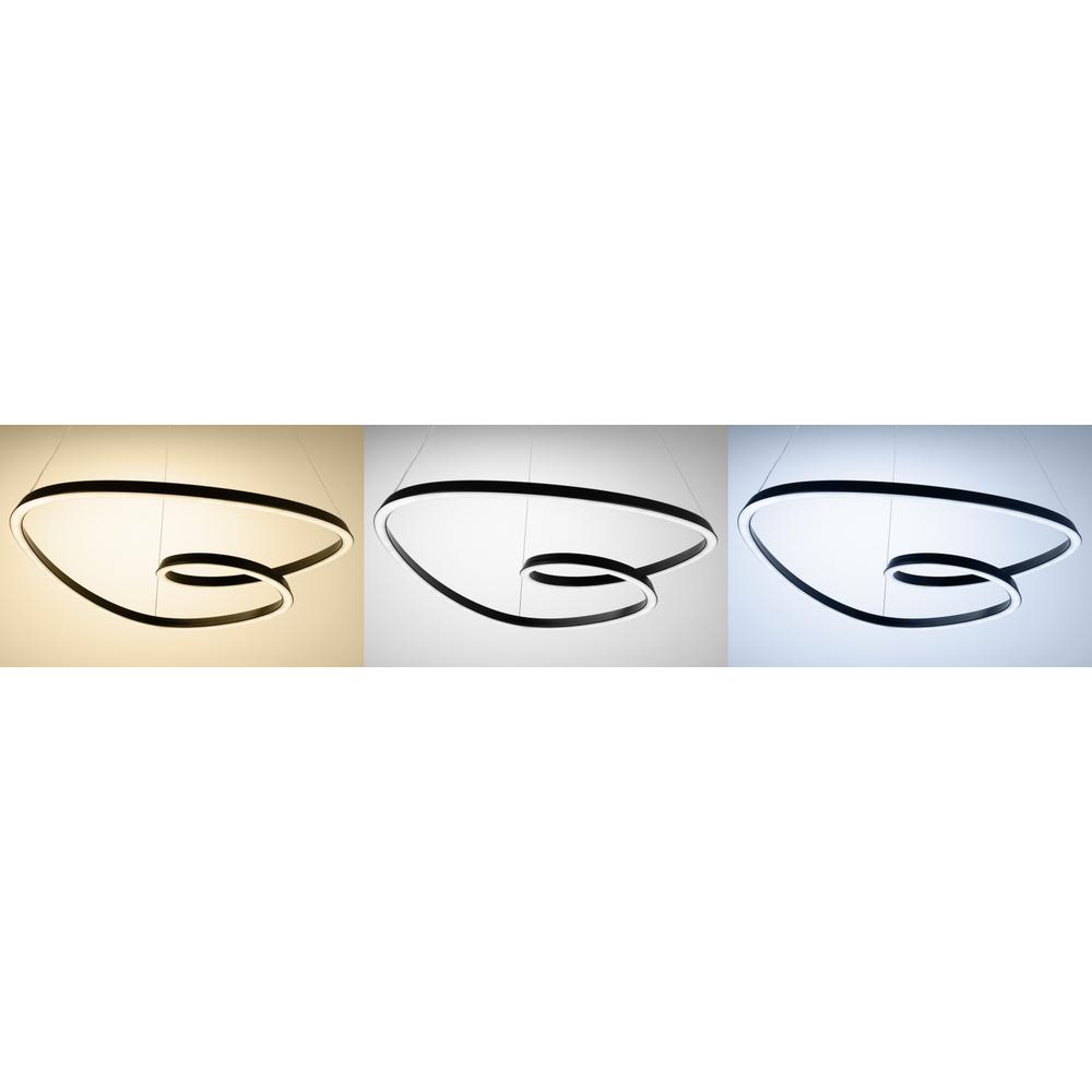 Taklampa Hängande Loop LED + Fjärrkontroll APP796-cp Svart