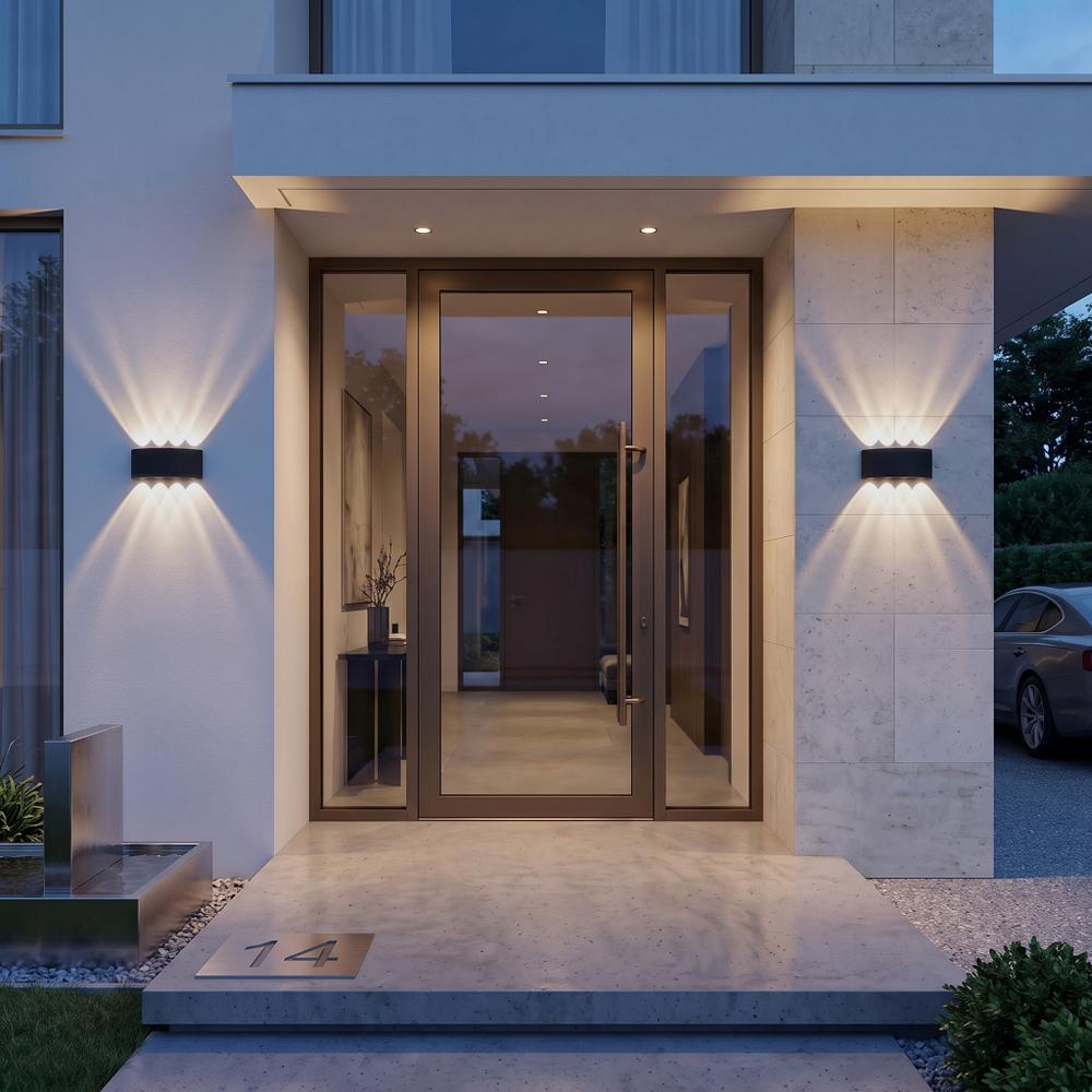 Homlokzati fali lámpa LED JNH041-8G Black