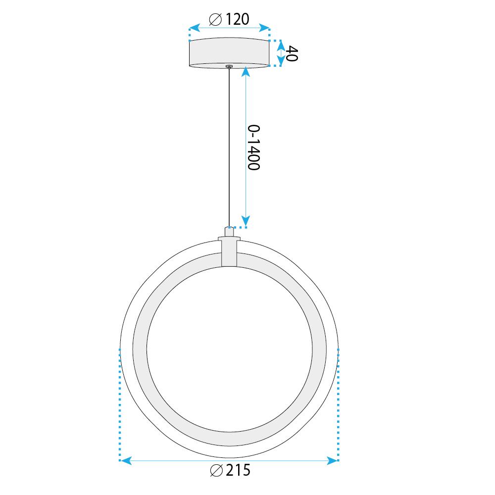 LED-pendellampa LHJ126-W Krom