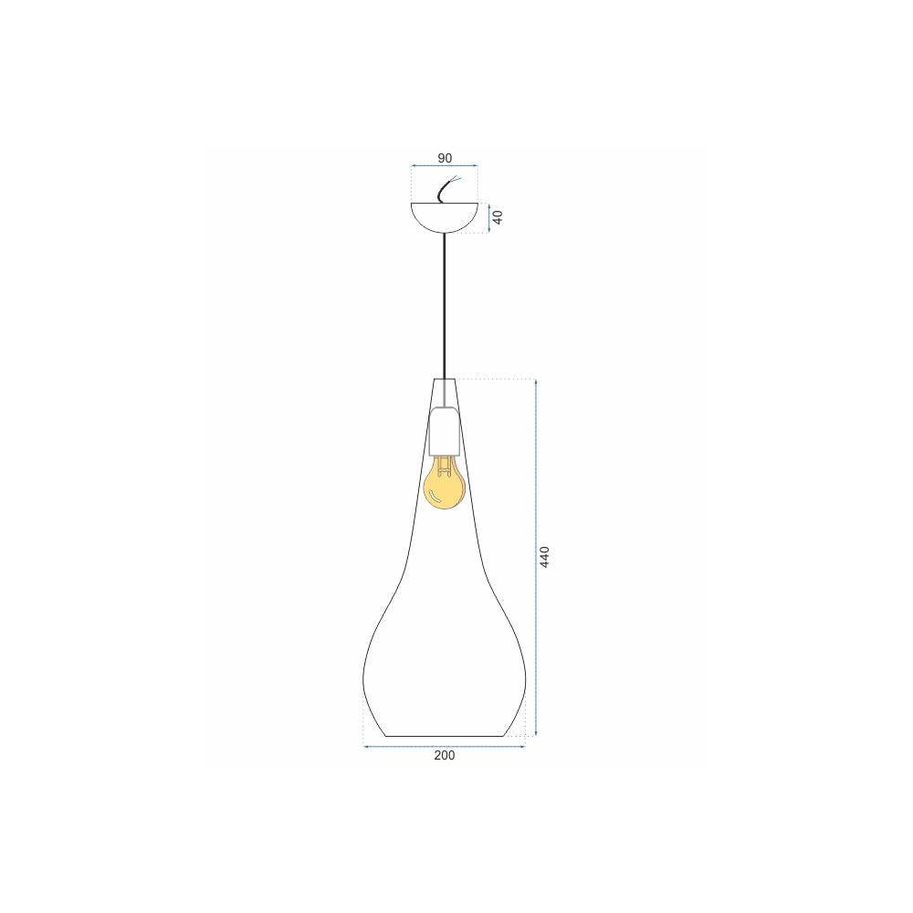 Taklampa Hängande Loft Metall APP378-1CP Guld