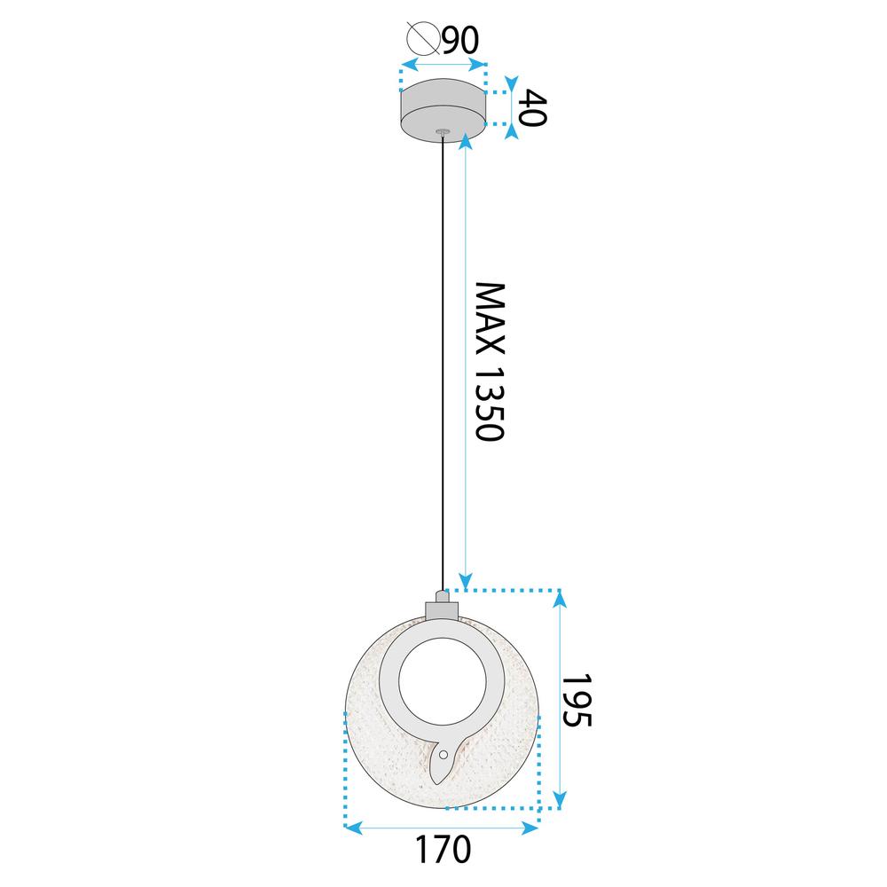 HÄNGLANDE KRISTALLAMPA LED LHJ110-1CP LJUS ROSÉGULD