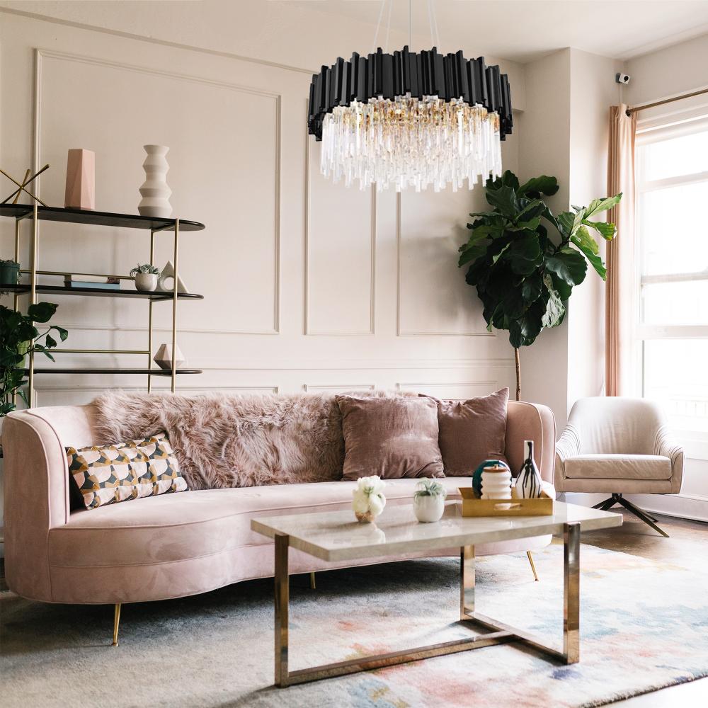 Krys­tall­takplafond APP1481-1C svart matt