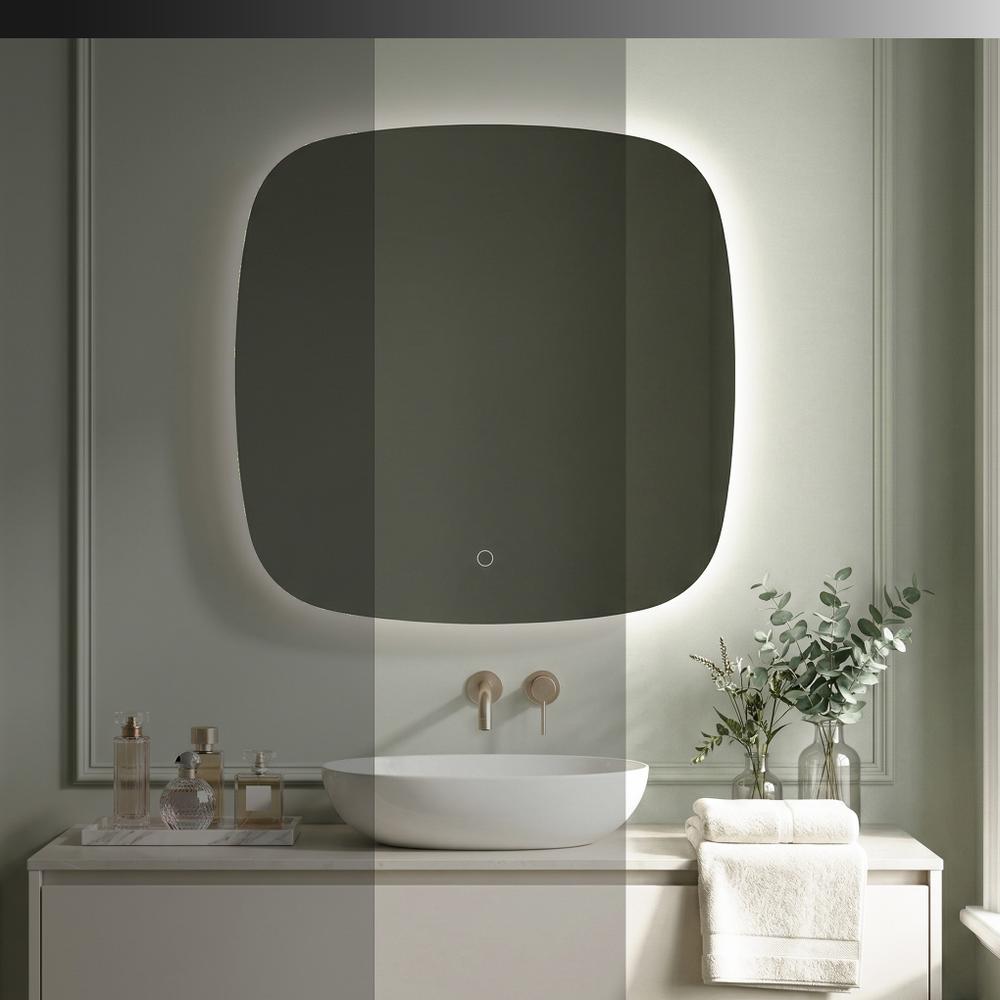 LED-VÄGGSPEGEL 70x70cm TOP