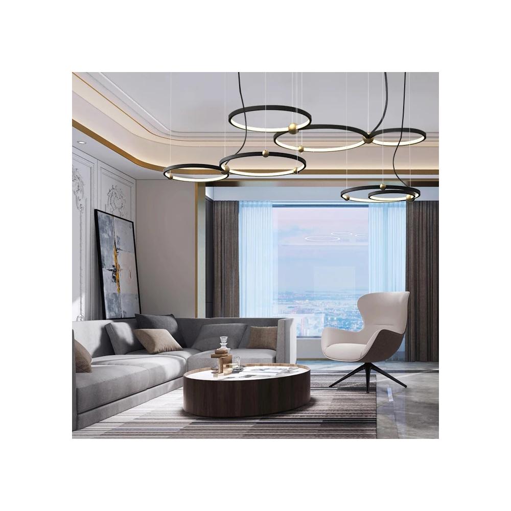 Lampa Ring 3 LED + fjärrkontroll APP752-30-40-50 Svart